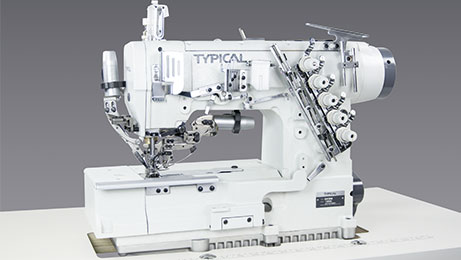 Cylinder bed interlock chainstitch with automatic thread trimming device