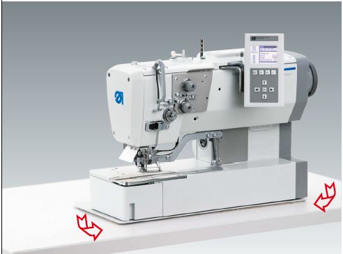  CNC - controlled automatic lockstitch buttonholer with step motor technology