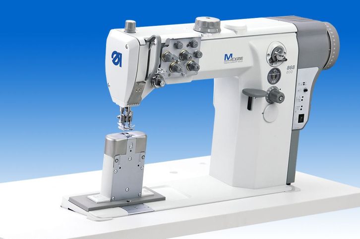 Twin needle lockstitch post bed machine with DA Direct Drive