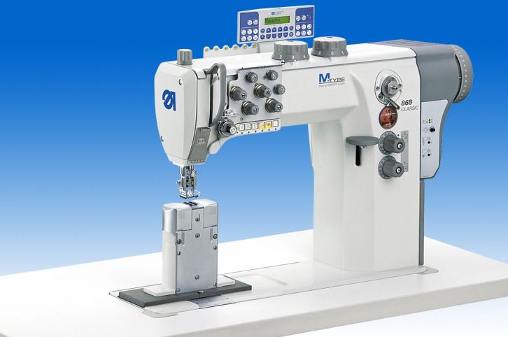 Twin needle lockstitch postbed machine with DA Direct Drive