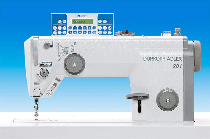 Single needle lockstitch machine with bottom feed